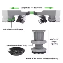 Soporte Ajustable para Lavadora y Secadora con Ruedas