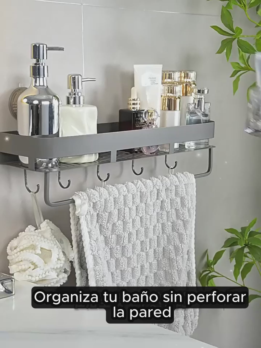 Estante Organizador de Aluminio para Baño y Cocina